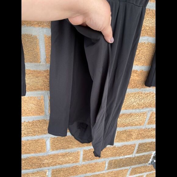 Haute hippie  black wrap dress medium - Picture 7 of 9